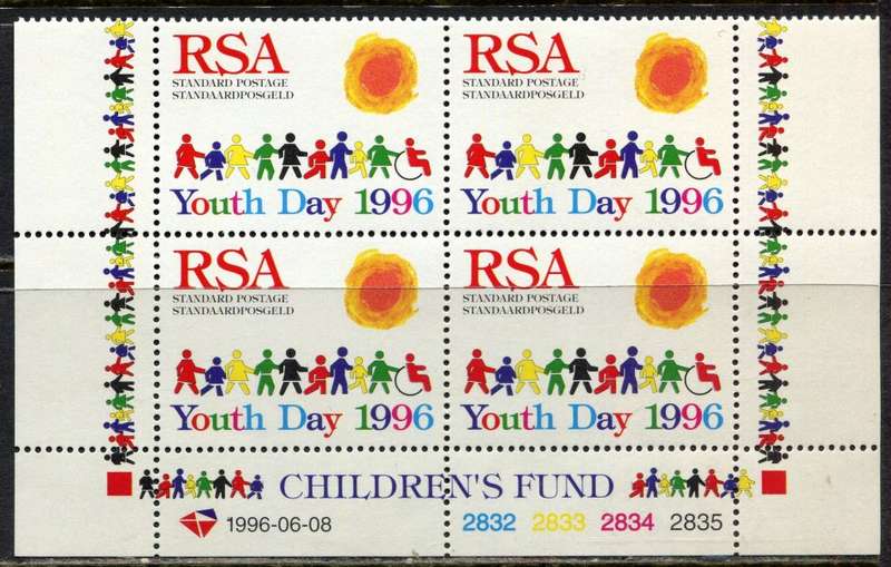 RSA  - Control Block of 4  - 1996  - MNH