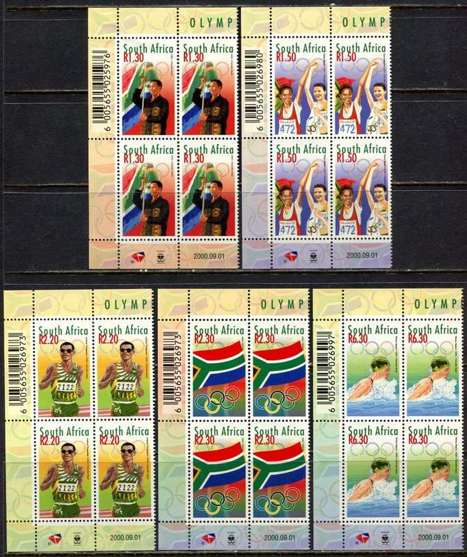 RSA  -  Set of 5 Blocks of 4  - 2000  - MNH