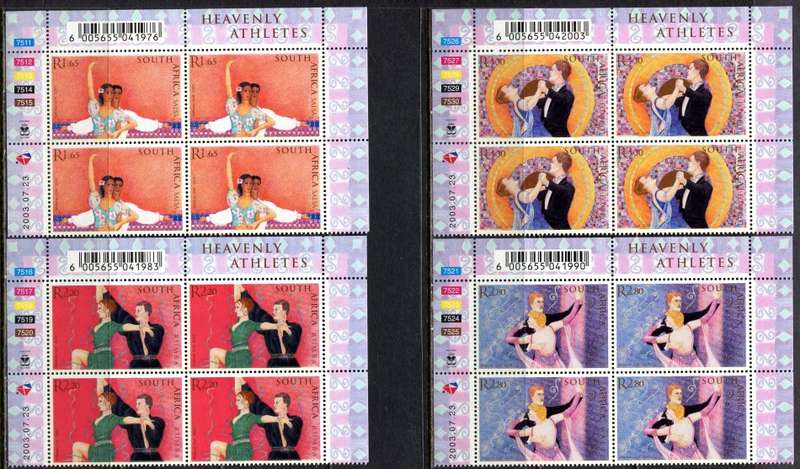 RSA  -  Set of 5 Control Blocks of 4  - 2002  - MNH