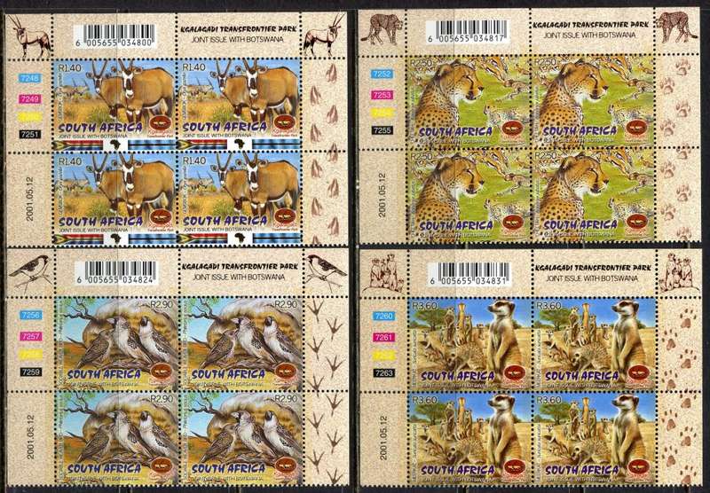 RSA  -Set of 4  Control Blocks of 4 - 2001  - MNH