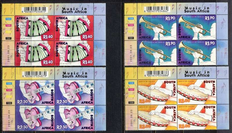 RSA  -Set of 5  Control Blocks of 4 - 2001  - MNH