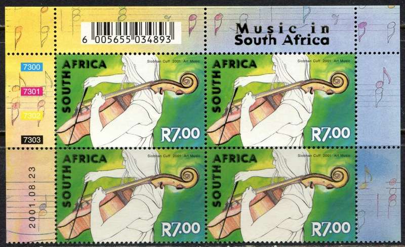 RSA  -Set of 5  Control Blocks of 4 - 2001  - MNH