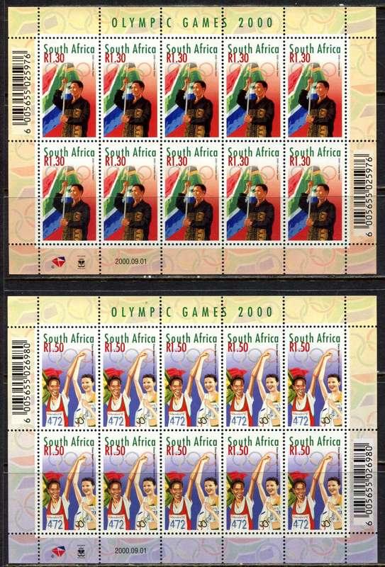 RSA - Set of 5 Full Sheets of 10 - 2000 - MNH
