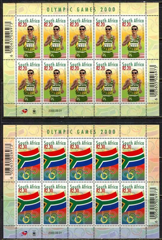 RSA - Set of 5 Full Sheets of 10 - 2000 - MNH