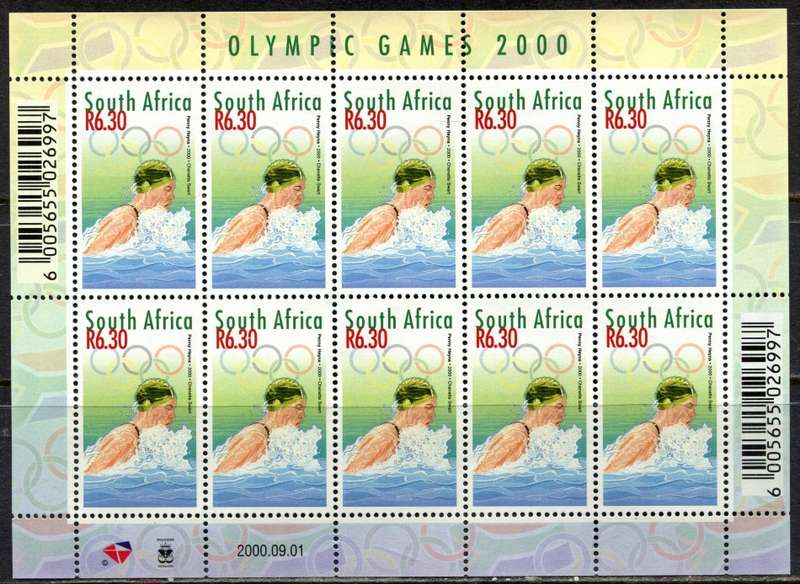 RSA - Set of 5 Full Sheets of 10 - 2000 - MNH