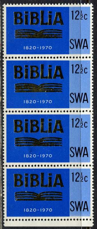 SWA - Margin Strip of 4 - 1970 - MNH - Folded