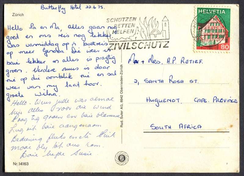 Switzerland  - Post Card