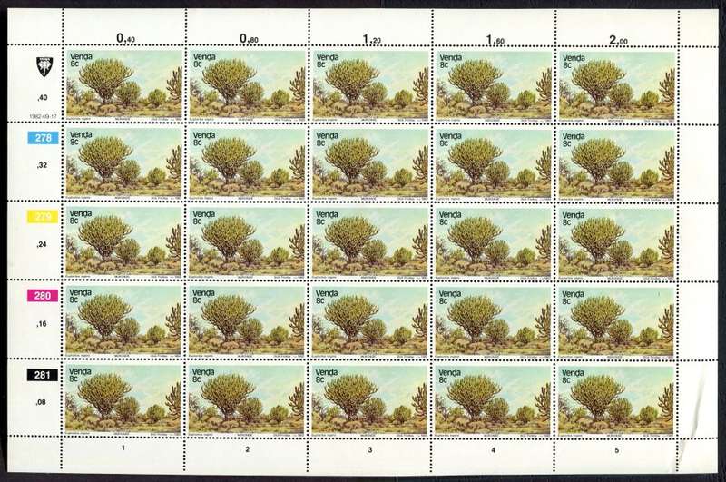 Venda - Set of 4 Complete Sheets of 25 - 1982 - MNH