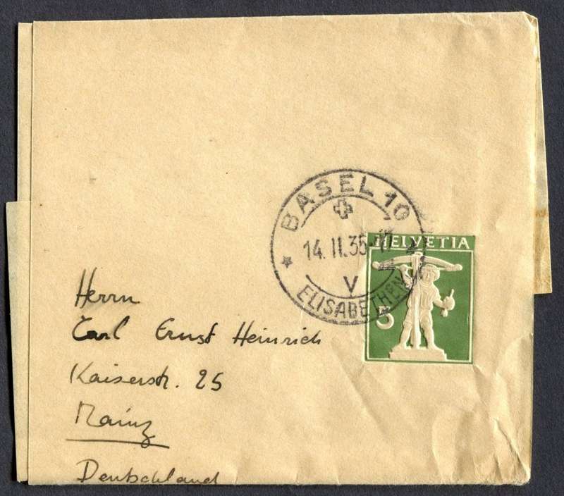 Switzerland - News Paper Wrapper - Used