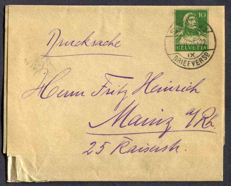 Switzerland - News Paper Wrapper - Used