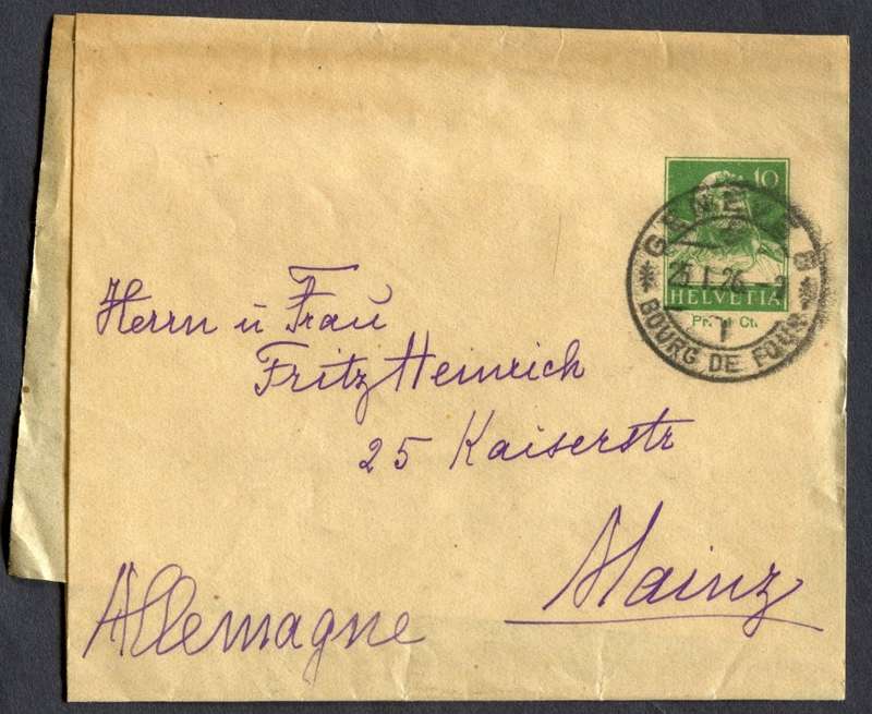 Switzerland - News Paper Wrapper - Used
