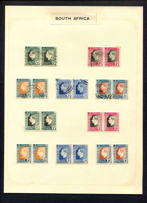 Union of SA - 20 Stamps Mounted On Old Album Page