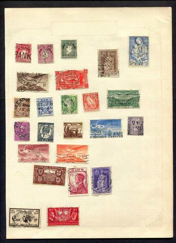 Ireland - 24 Stamps Mounted On Old Album Page