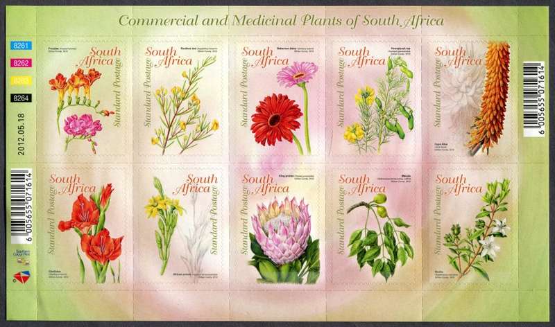 RSA - Full Sheet of 10 - 2012 - MNH