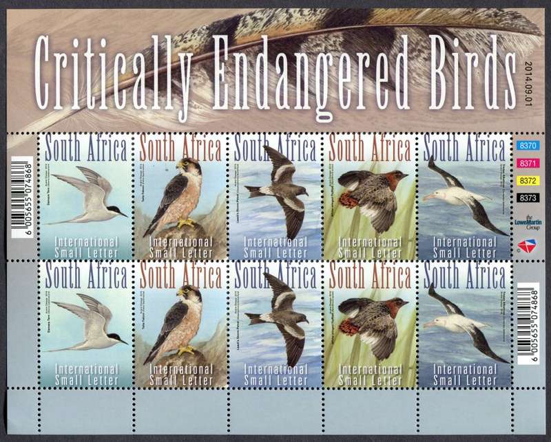 RSA - Full Sheet of 10 - 2014 - MNH