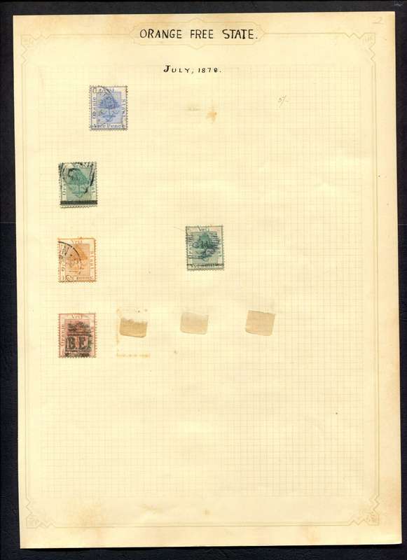 Orange Free State - 5 Stamps Mounted On Old Album Page