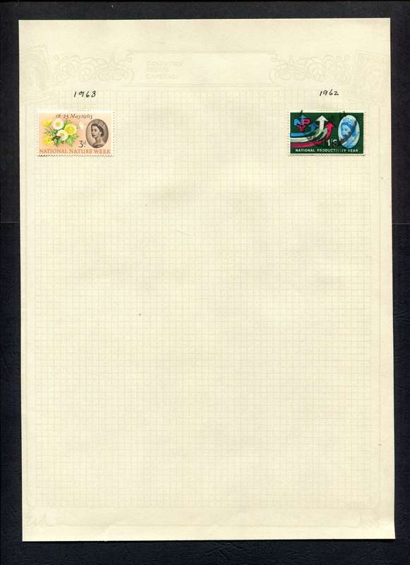Great Britain - 2 Stamps Mounted On Old Album Page