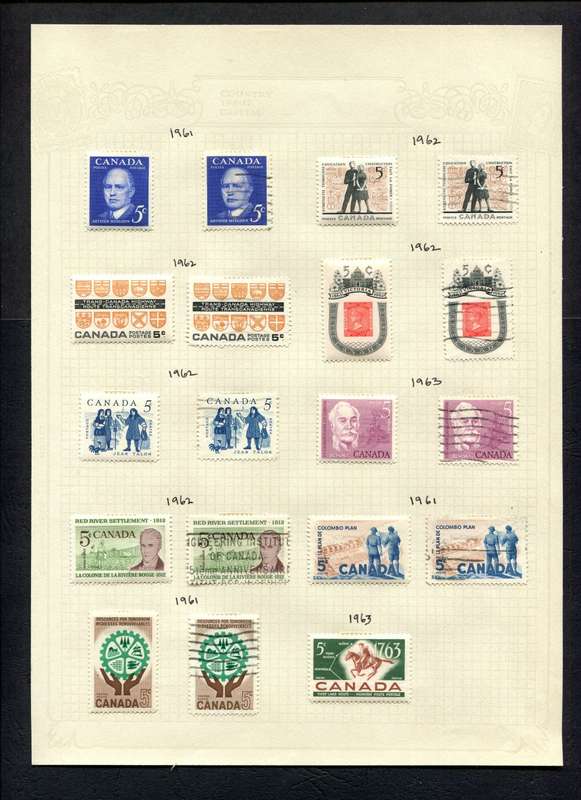 Canada - 19 Stamps Mounted On Old Album Page