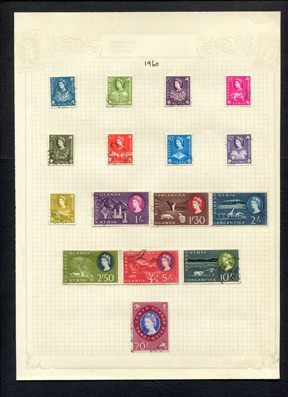 KUT - 16 Stamps Mounted On Old Album Page