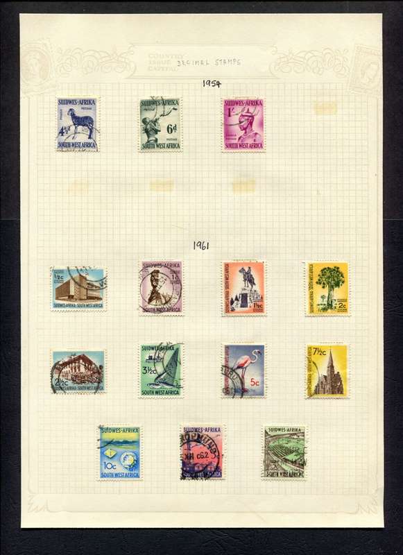 SWA - 14 Stamps Mounted On Old Album Page