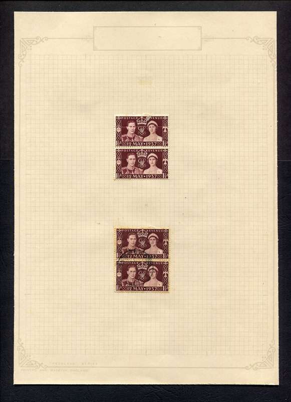 Great Britain - 4 Stamps Mounted On Old Album Page
