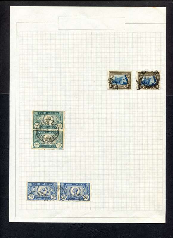Union of SA - 6 Stamps Mounted On Old Album Page