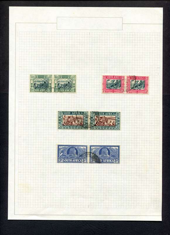 Union of SA - 8 Stamps Mounted On Old Album Page