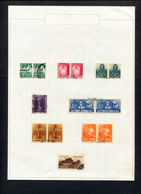Union of SA - 14 Stamps Mounted On Old Album Page
