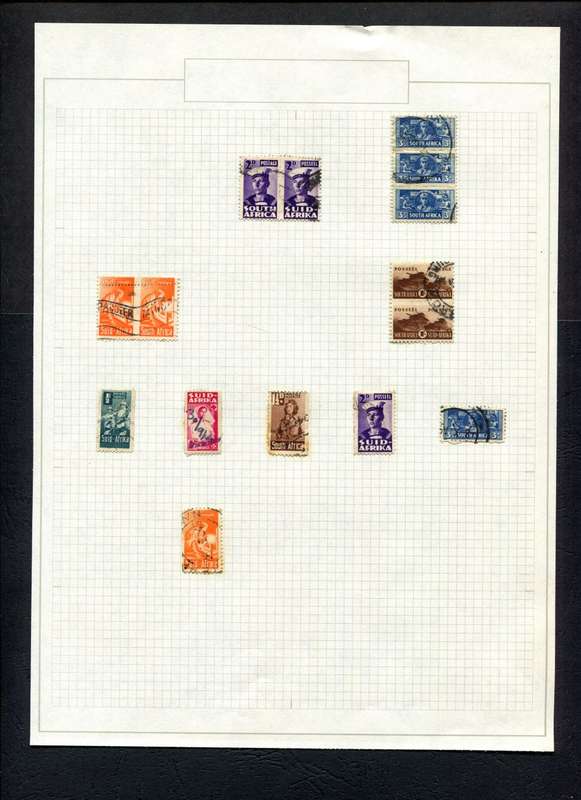 Union of SA - 15 Stamps Mounted On Old Album Page