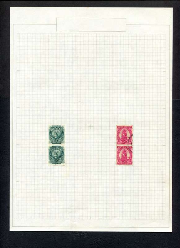 Union of SA - 4 Stamps Mounted On Old Album Page