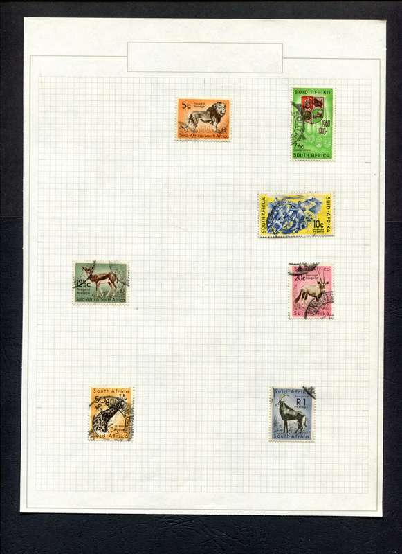 Union of SA - 7 Stamps Mounted On Old Album Page