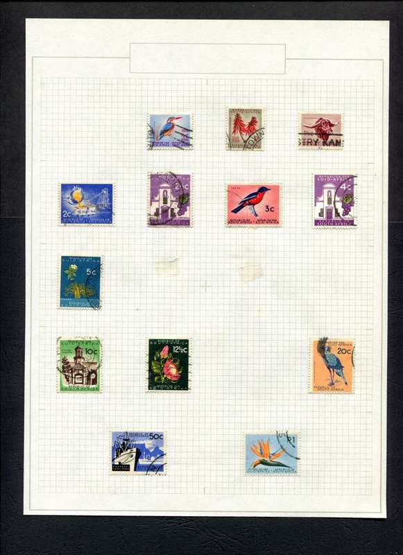 RSA - 13 Stamps Mounted On Old Album Page