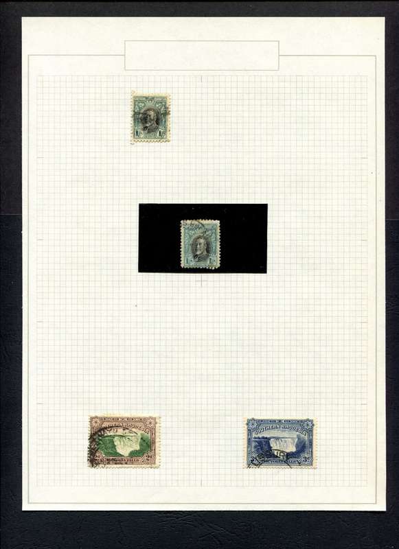 Southern Rhodesia - 4 Stamps Mounted On Old Album Page