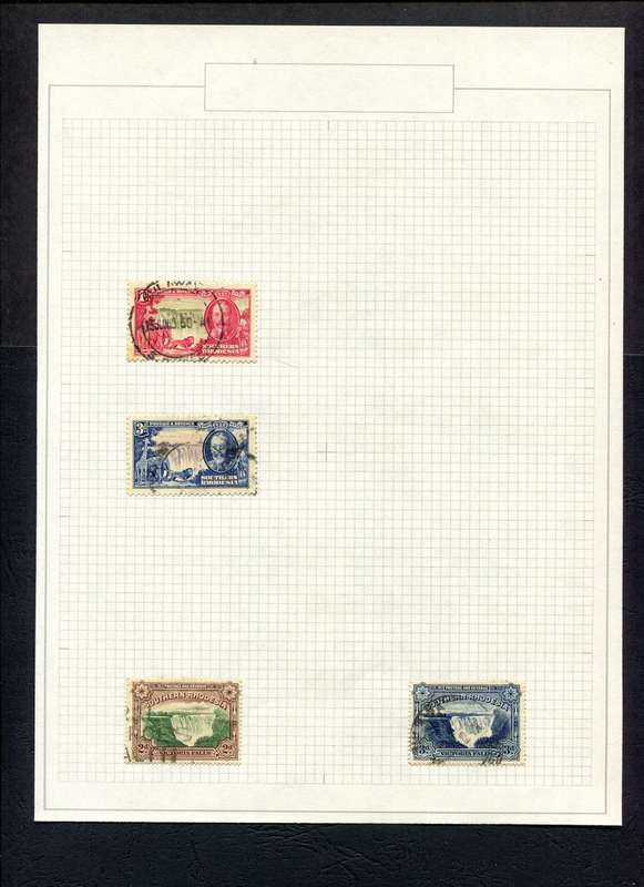 Southern Rhodesia - 4 Stamps Mounted On Old Album Page