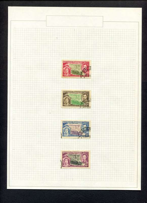 Southern Rhodesia - 4 Stamps Mounted On Old Album Page