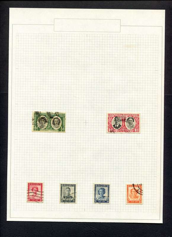 Southern Rhodesia - 6 Stamps Mounted On Old Album Page