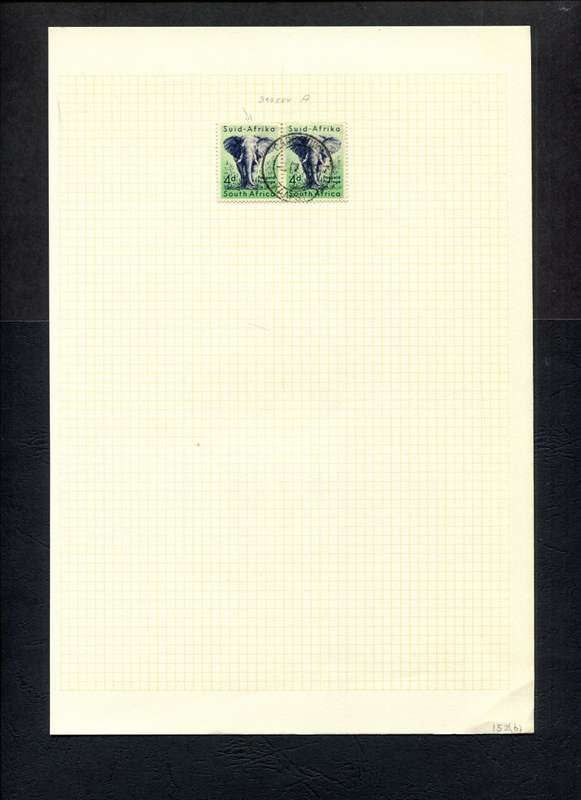 Union of SA - Minor Variety - 2 Stamps Mounted On Old Album Page