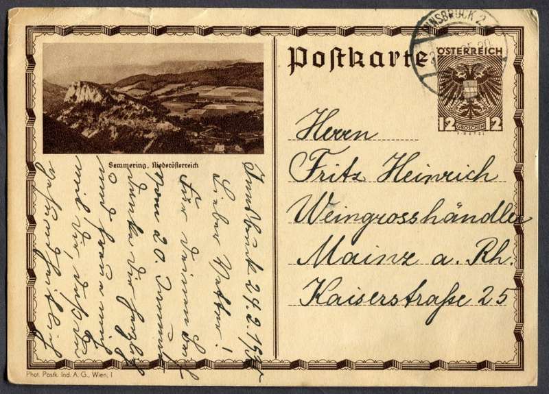 Austria - Post Card