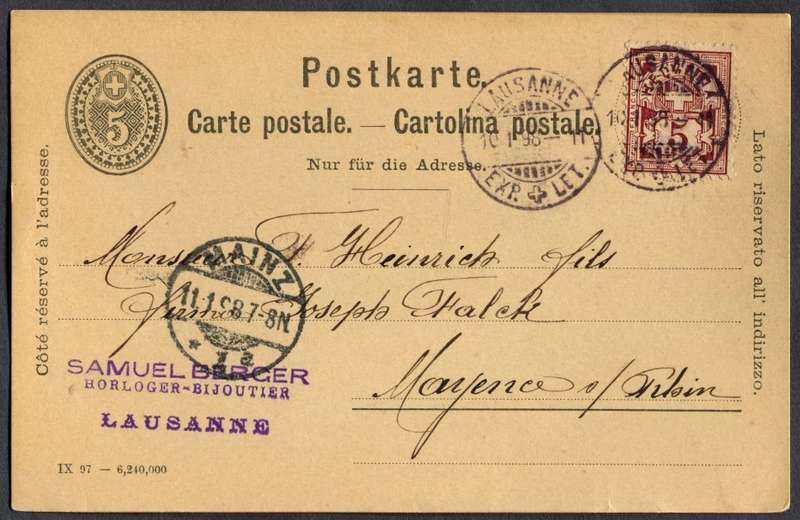 Switzerland - Post Card