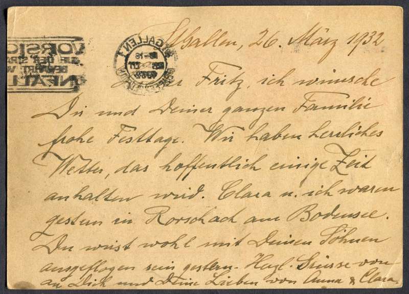 Switzerland - Post Card