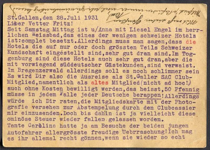 Switzerland - Post Card