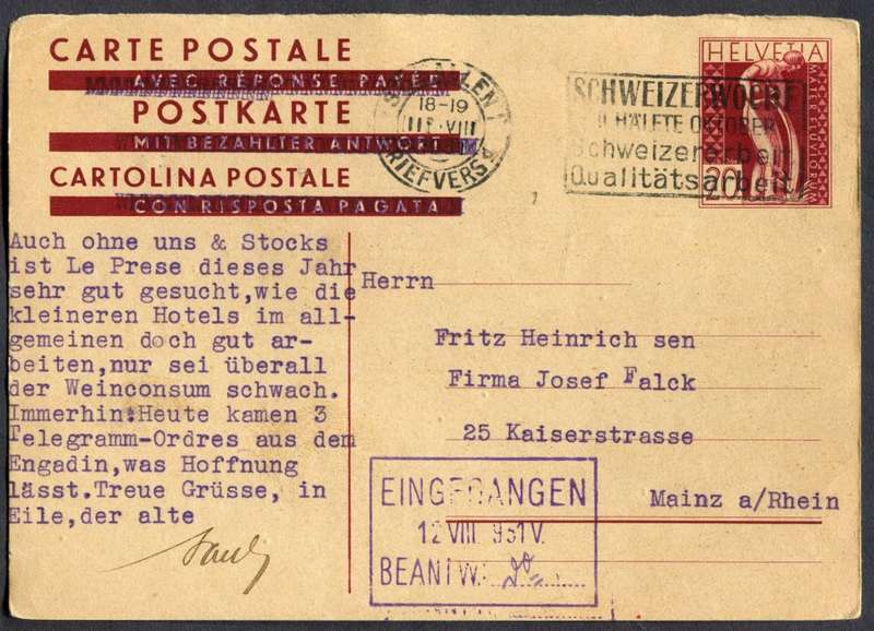 Switzerland - Post Card