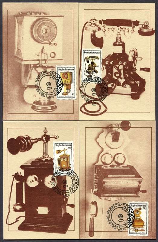Bophuthatswana - Set of 4 Maxi Cards Hand Stamped " V.I.P. Presentation Limited Edition of 60"