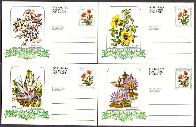 Venda - Postal Stationary - 5 Cent Set of 10 Post Cards