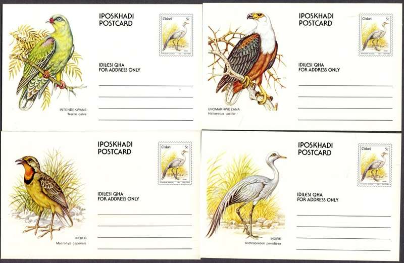 Ciskei - Postal Stationary - 5 Cent Set of 10 Post Cards