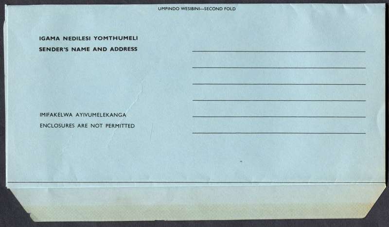 Transkei - Postal Stationary - 4 Cent  Aerogram