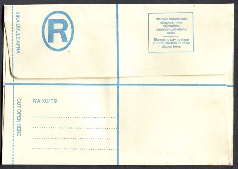Transkei - Postal Stationary - Registered Cover