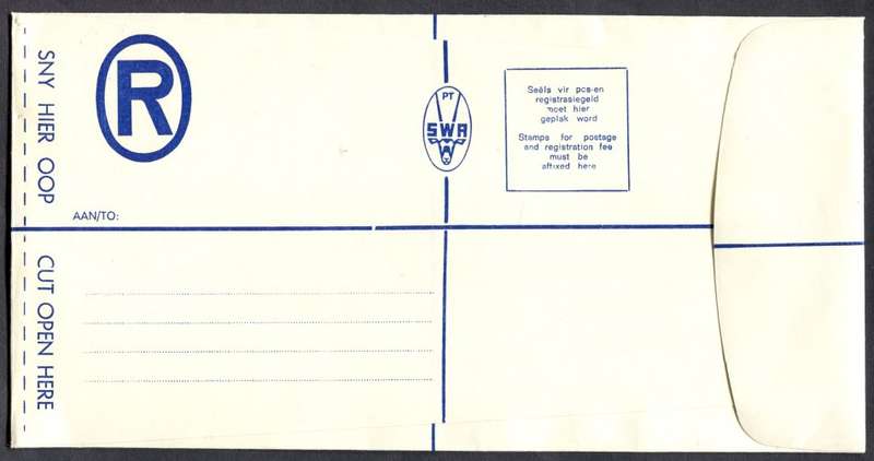 SWA - Postal Stationary - Registered Cover