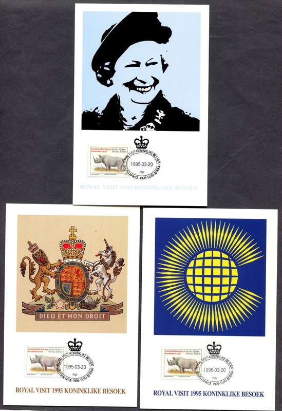 RSA - Postal Stationary - 3 Postcards