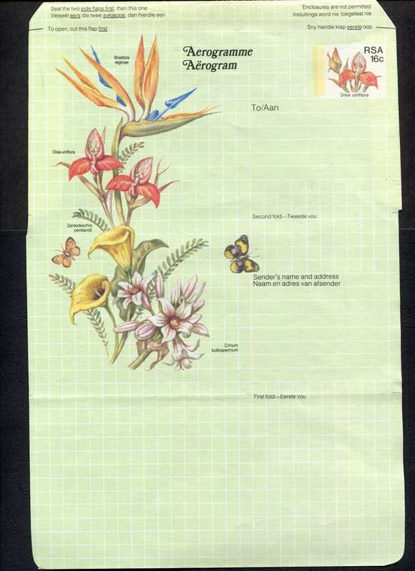 RSA - Postal Stationary - 16 Cent Aerogram